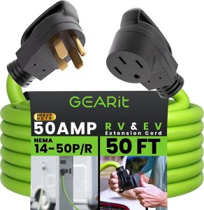 1. GearIT 50-Amp Extension Cord for EV Charging