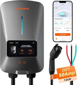 8. WOLFBOX 50 Amp Level 2 EV Charger