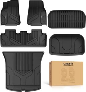 6. LASFIT Floor Mats for Tesla Model Y